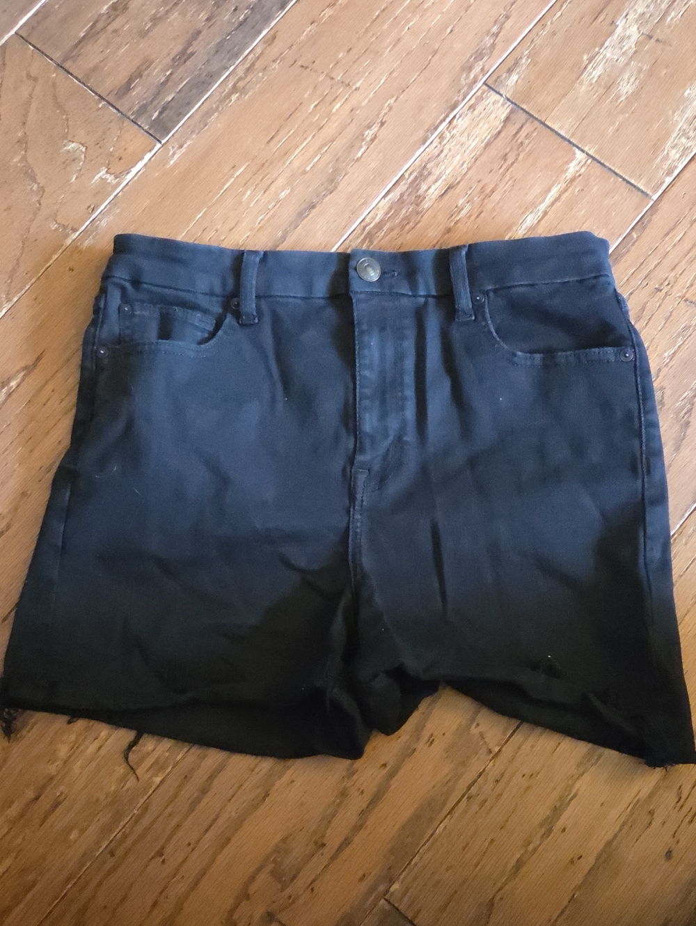 American Eagle Outfitters Black High-Rise Denim Shorts